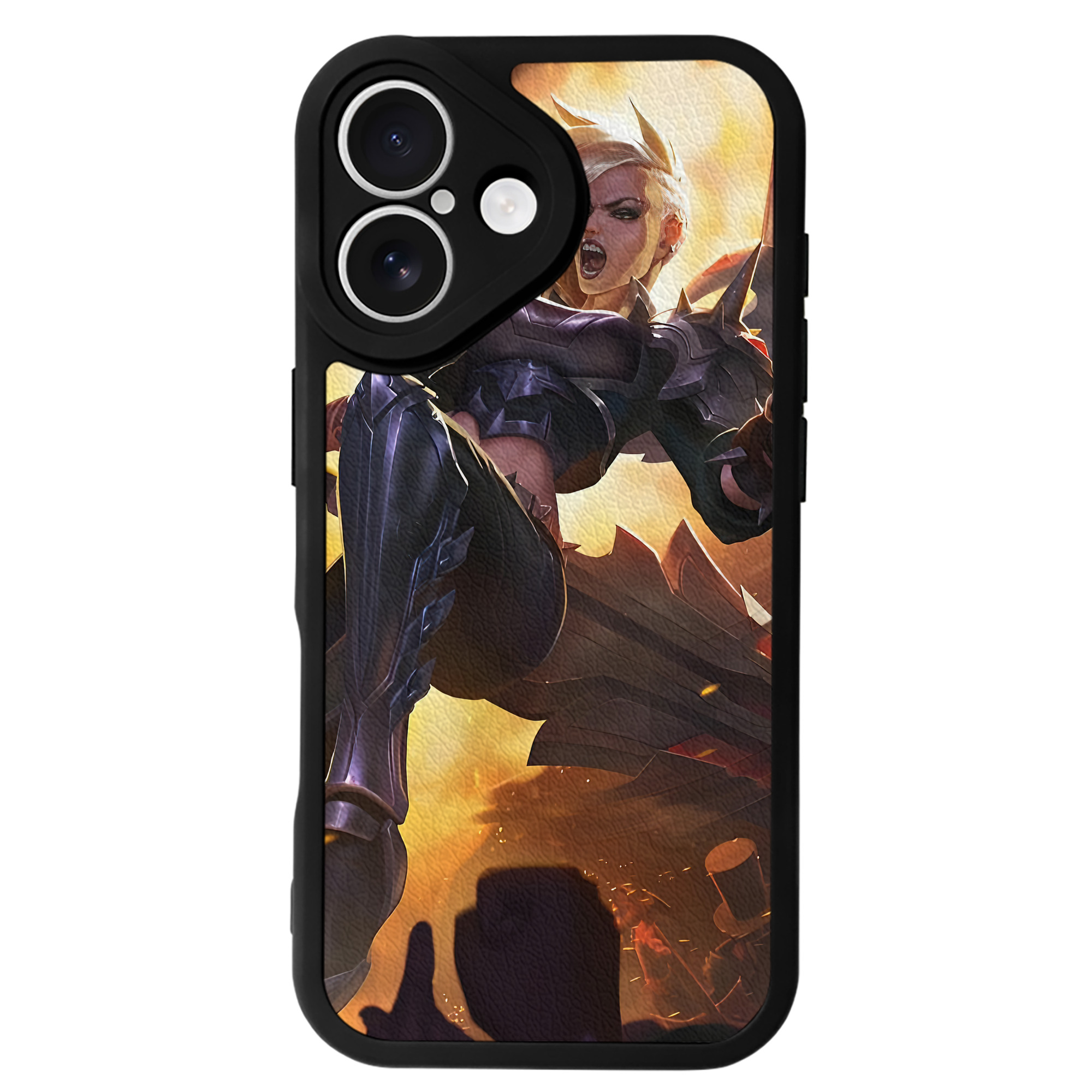 （画像用） リーグ・オブ・レジェンド League of Legends LOL 【iPhone 16シリーズ対応】シリコンスマホケース（レザー調） 材質：シリコン